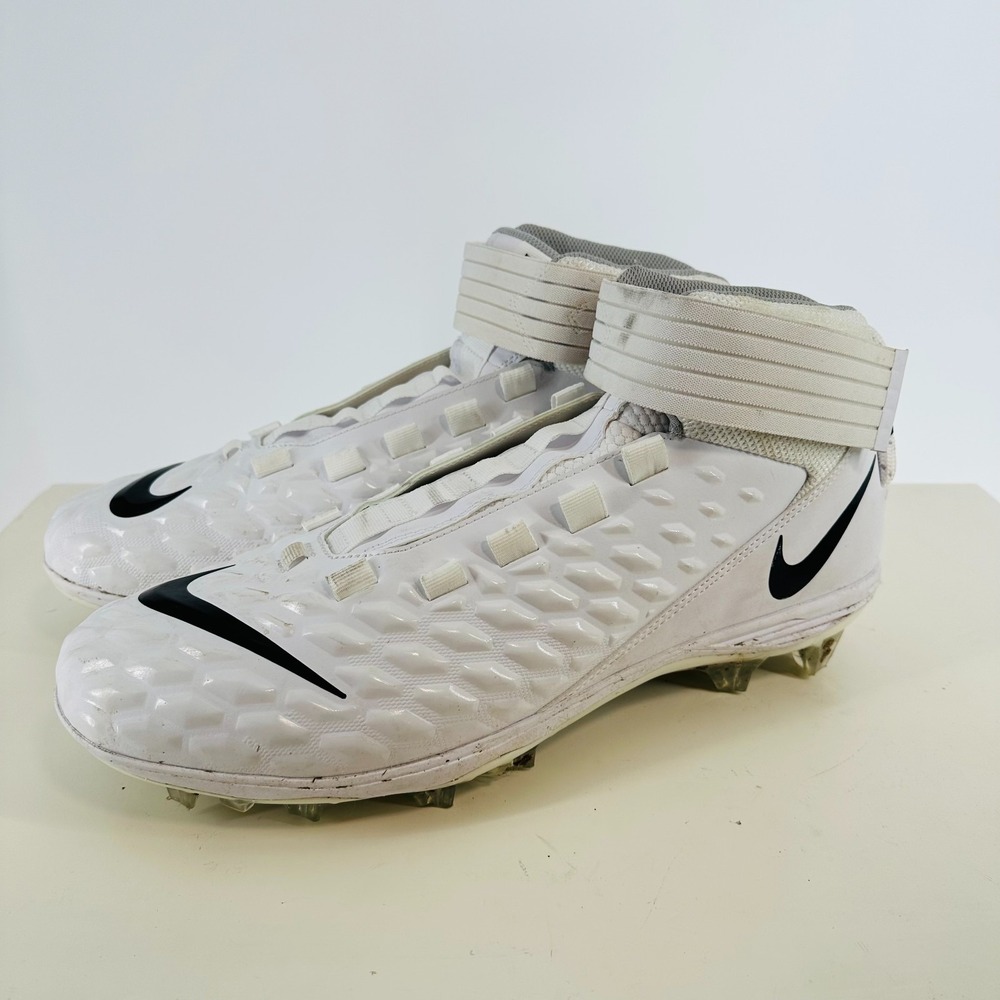 Nike‎ Force Savage Pro 2 Football Cleats White Black #AH4000-100 Size 16